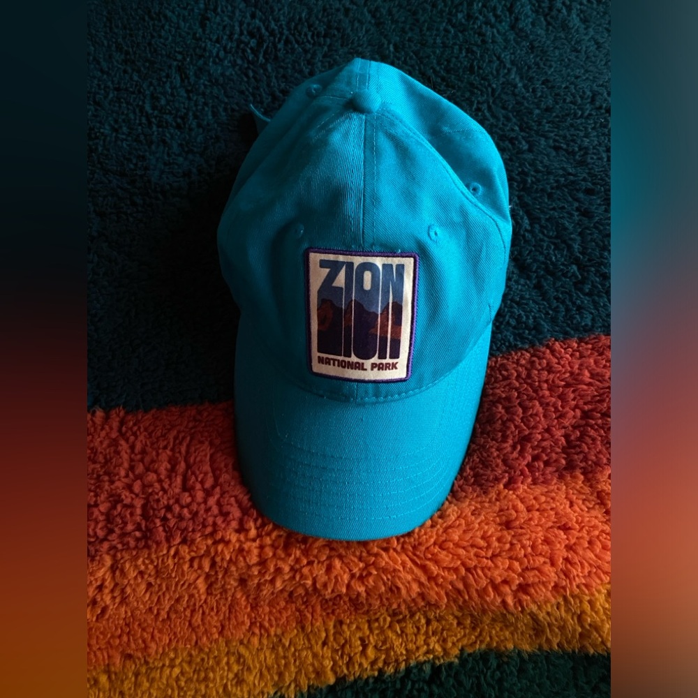 Unisex bright and adjustable Zion National Park hat. Perfect for hiking!